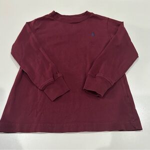 Polo Ralph Lauren Long Sleeve Burgundy T-Shirt Size 4/4T.  Good Condition!
